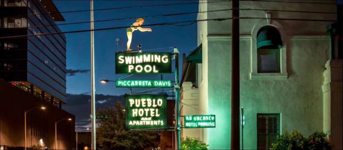 neon pool sign