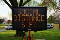 social distant sign